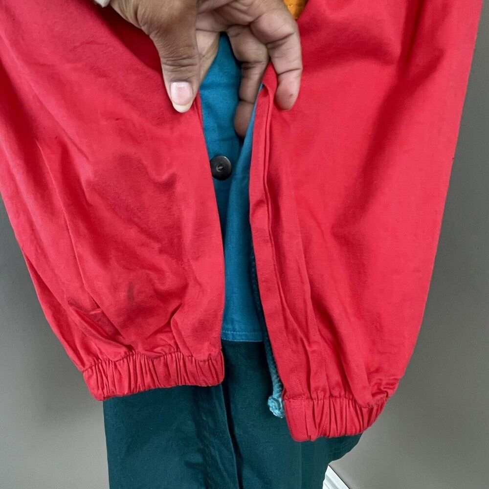 Wear It Now Hooded Colorblock Jacket One Size 100% Cotton Pockets - Picture 10 of 16